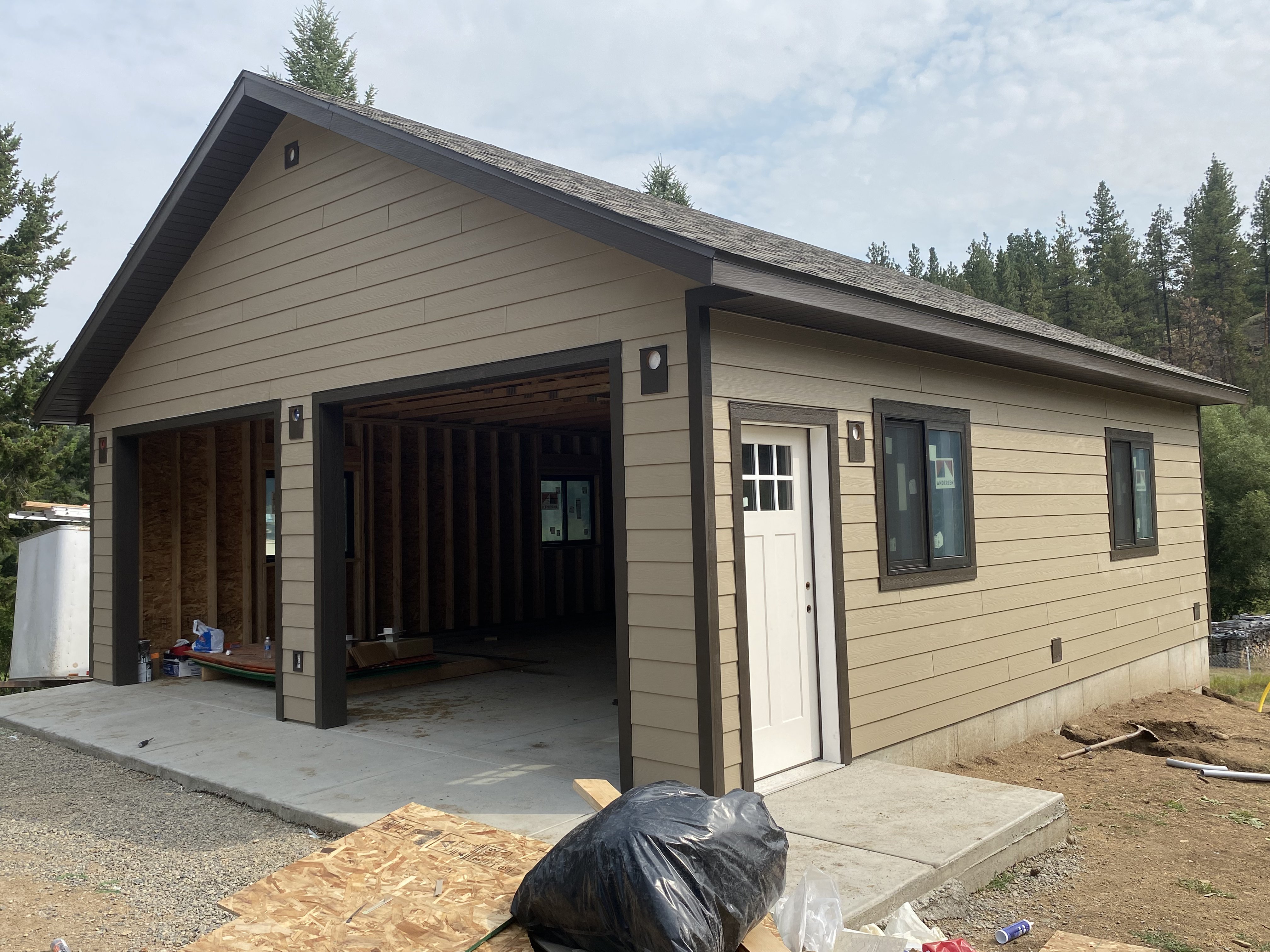 Completed garage build