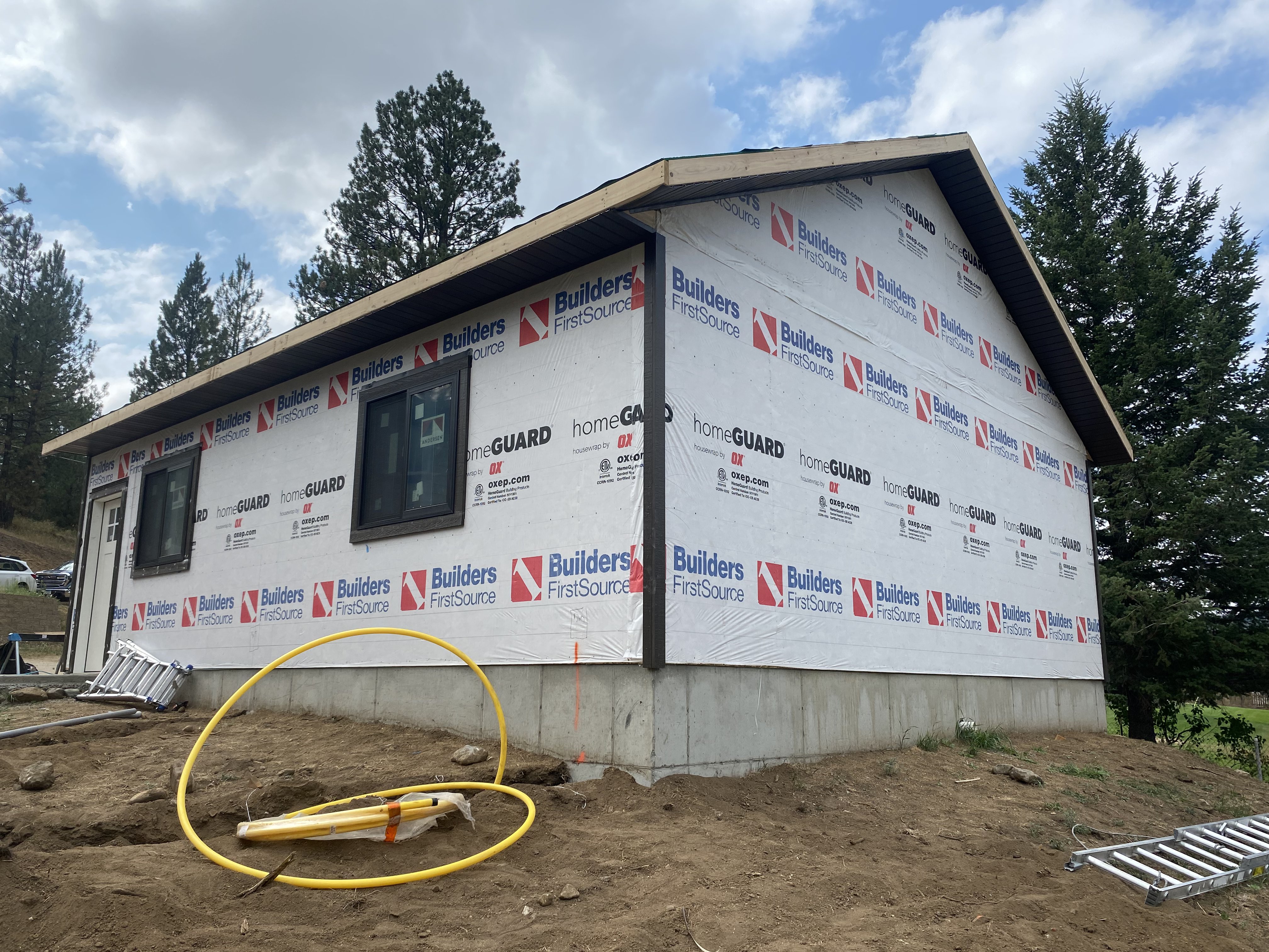 Building wrap stage — garage build