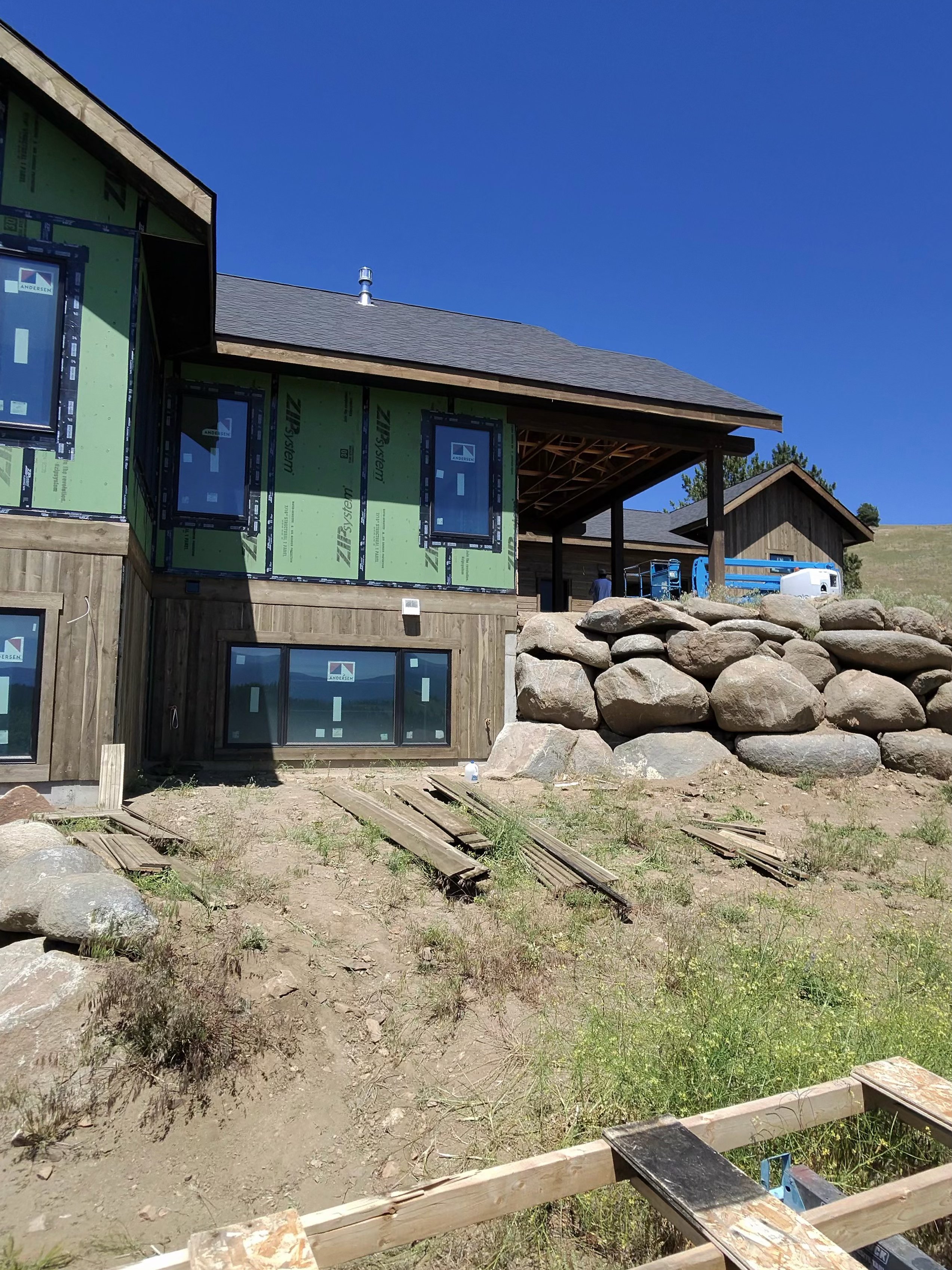 Exterior siding — under construction